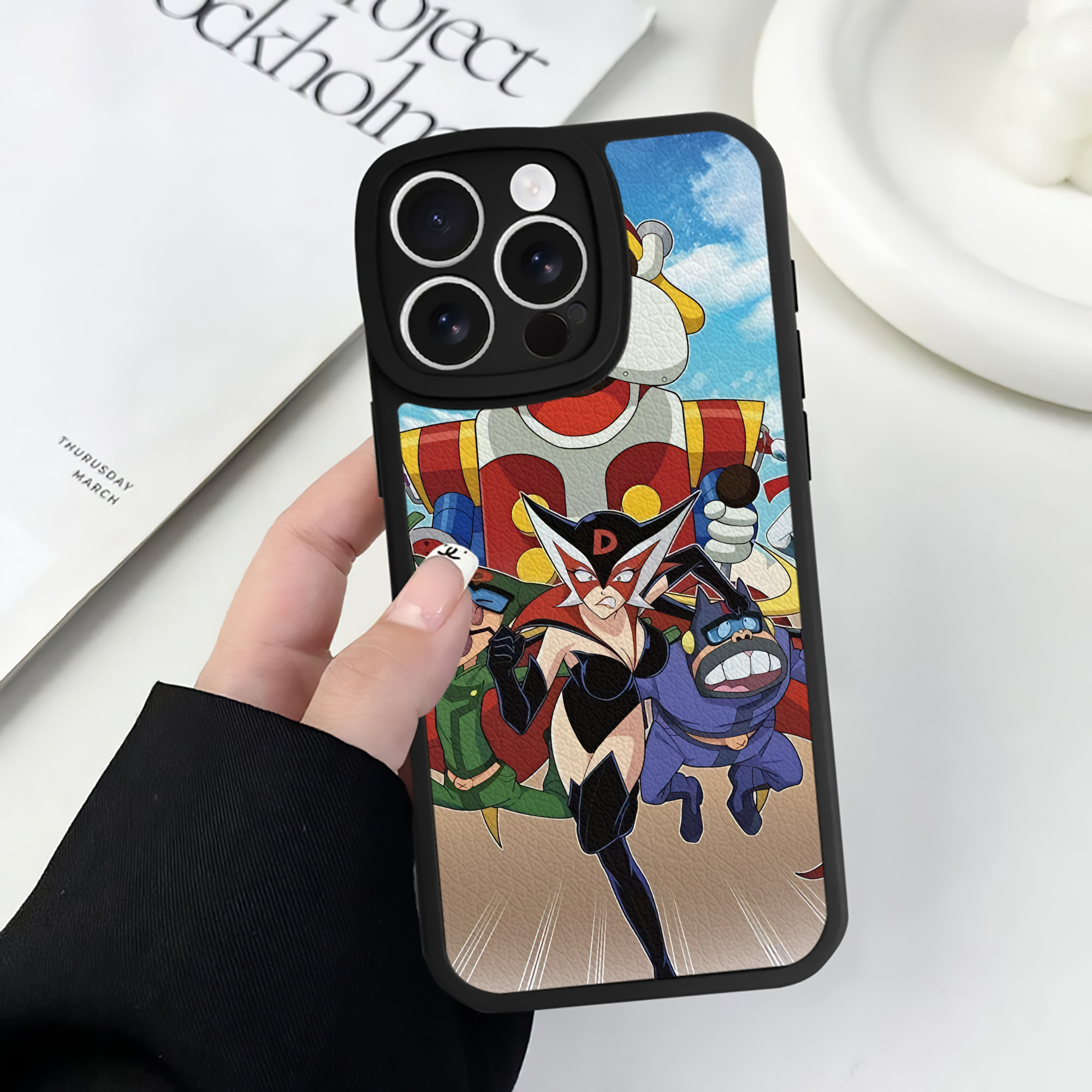 （画像用） アンパンマン Anpanman 【iPhone 16シリーズ対応】シリコンスマホケース（レザー調） 材質：シリコン